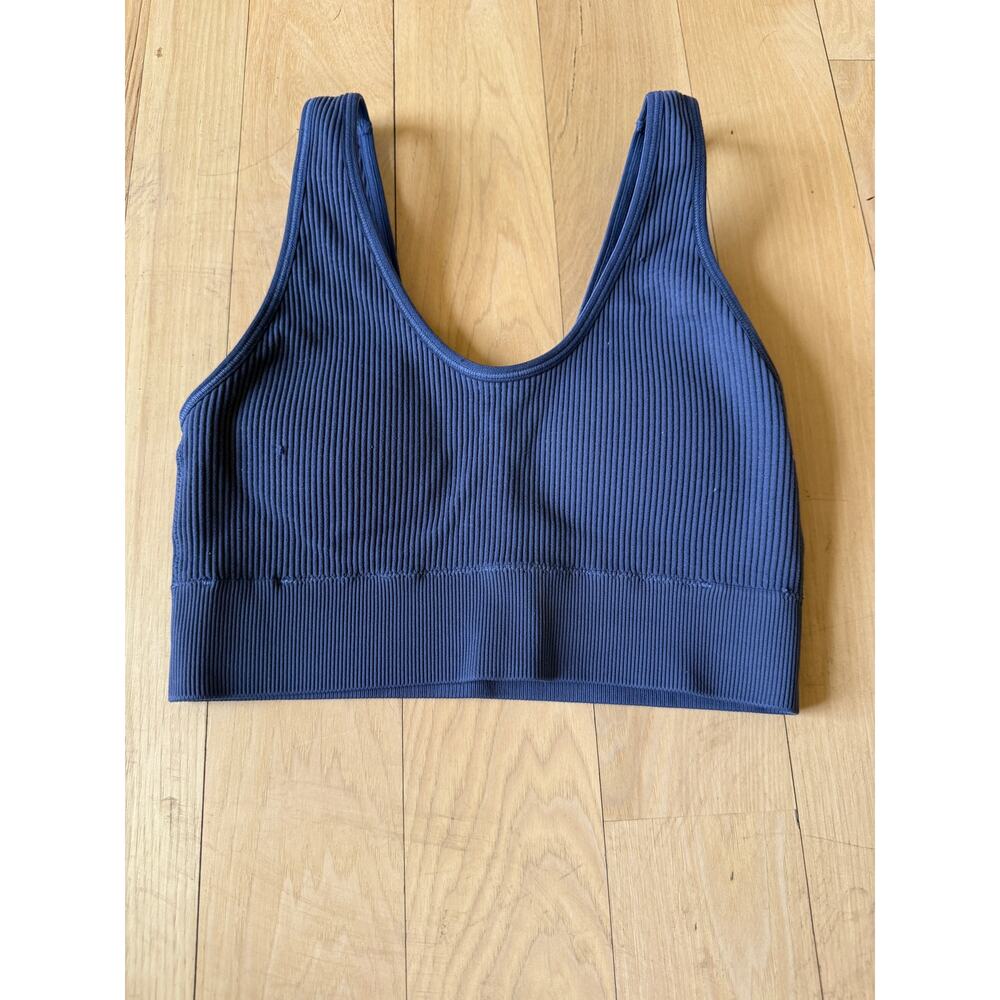 Aerie Blue Ribbed Lounge Bra